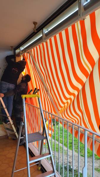 toile à remplacer à chateau gombert par des pro